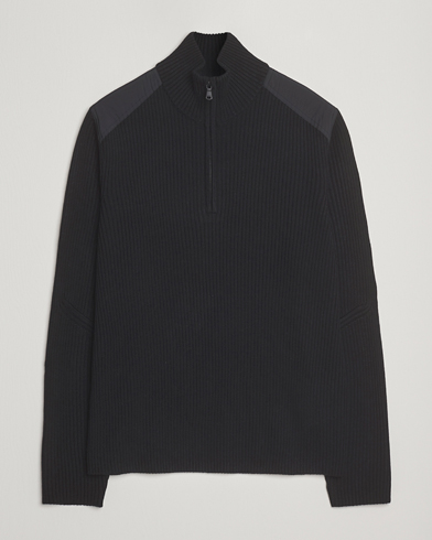 J.Lindeberg Martin Knitted Hybrid Half Zip Black – Noir