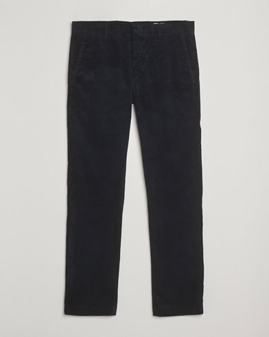 NN07 Theo Regular Fit Corduroy Chinos Navy Blue – Bleu