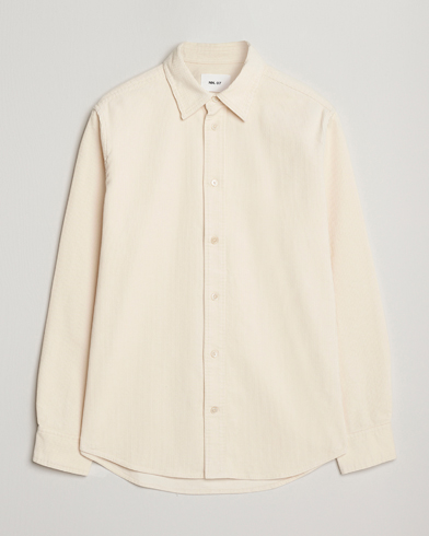 NN07 Colby Corduroy Overshirt Ivory – Blanc