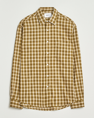 NN07 Deon Flannel Checked Shirt Green – Vert