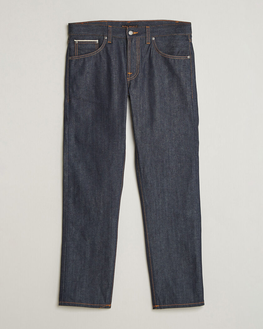Nudie Jeans Gritty Jackson Jeans Dry Dusk Selvage – Bleu