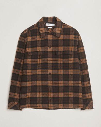 Samsøe Samsøe Castor Checked Overshirt Turkish Coffee – Marron