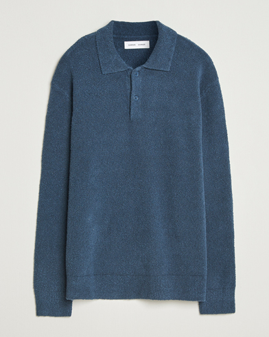 Samsøe Samsøe Nino Knitted Polo Midnight Navy – Bleu