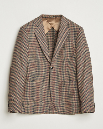 GANT Wool Houndstooth Blazer Light Taupe – Marron
