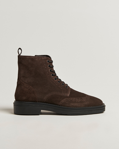 Gant Boggar Suede Brouge Boot Espresso Brown – Marron