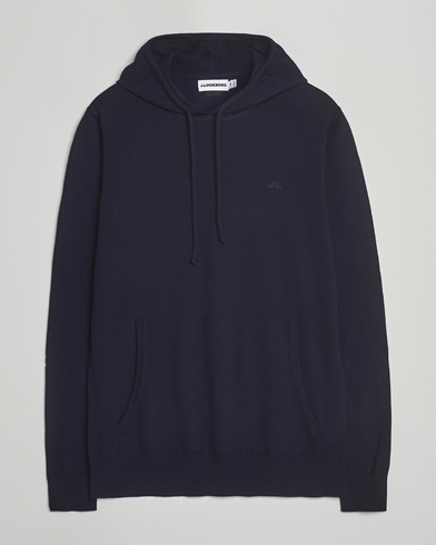 J.Lindeberg Karl Merino Hoodie Navy – Bleu