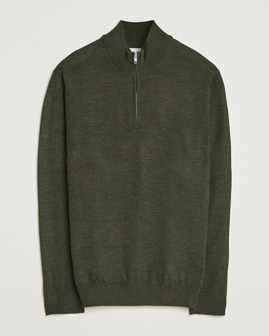 NN07 Sergio Merino Half Zip Dark Army – Vert