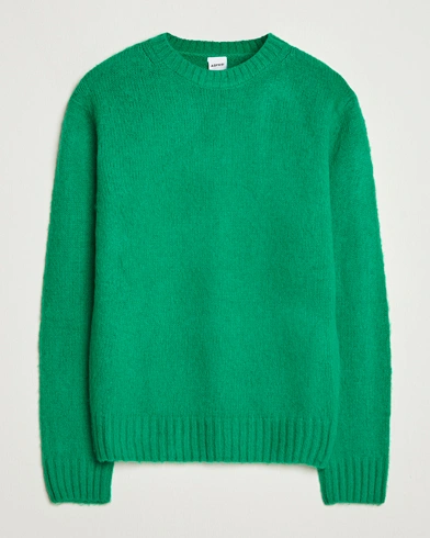 Aspesi Brushed Shetland Sweater Green – Vert