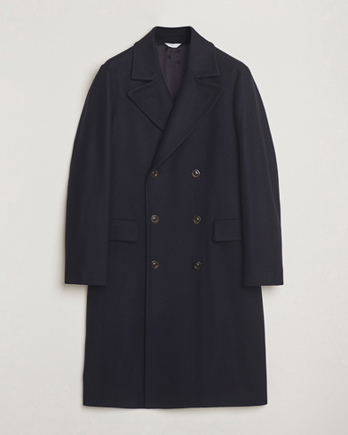 Boglioli Double Breasted Wool Coat Navy – Bleu