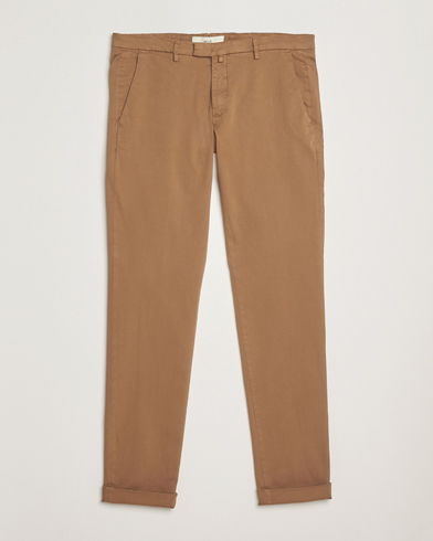 Briglia 1949 Slim Fit Cotton Stretch Chino Mid Brown – Marron