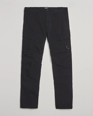 C.P. Company Stretch Satin Lens Cargo Pants Black – Noir