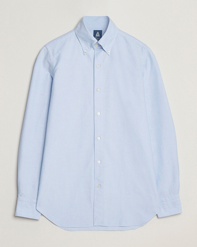 Finamore Napoli Gaeta Oxford Button Down Shirt Light Blue – Bleu