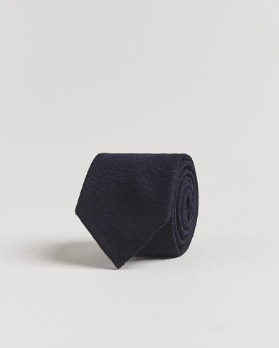 Finamore Napoli Wool Twill Tie Navy – Bleu