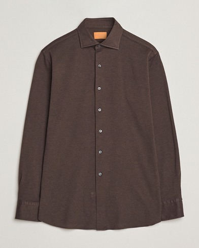 Grigio Cotton Jersey Shirt Dark Brown – Marron