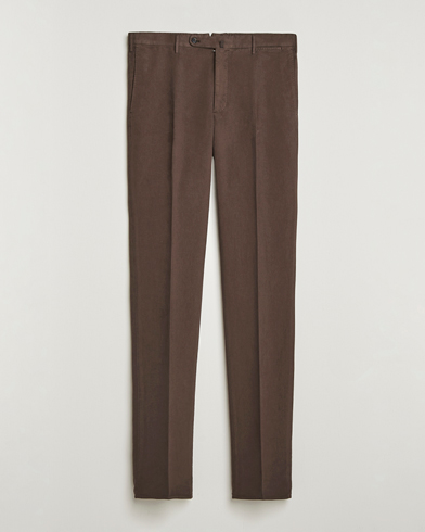 Incotex Regular Fit Cotton Stretch Chinos Dark Brown – Marron