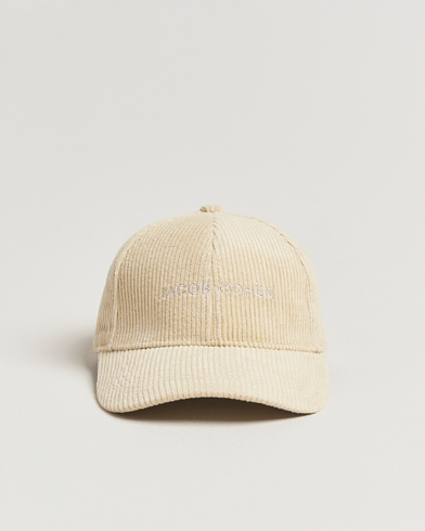Jacob Cohën Corduroy Logo Cap Creme – Blanc