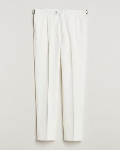Oscar Jacobson Delon Brushed Cotton Trousers White – Blanc