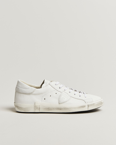 Philippe Model Prsx Low Top Leather Sneakers White – Blanc
