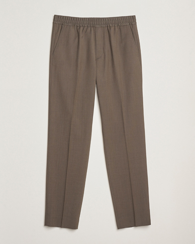 Filippa K Theo Relaxed Wool Trousers Driftwood – Marron