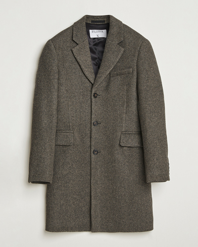 Filippa K William Wool Textured Coat Driftwood – Marron