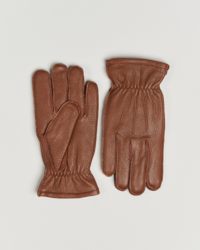 Polo Ralph Lauren Full Grain Leather Gloves Caramel – Marron