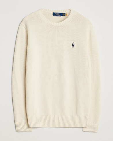 Polo Ralph Lauren Cotton Crew Neck Sweater Andover Cream – Blanc