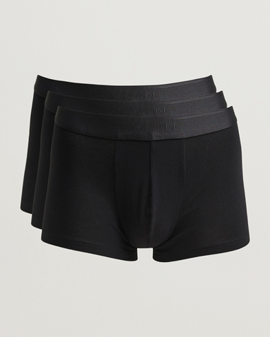 Sunspel 3-Pack Cotton Stretch Trunk Black – Noir