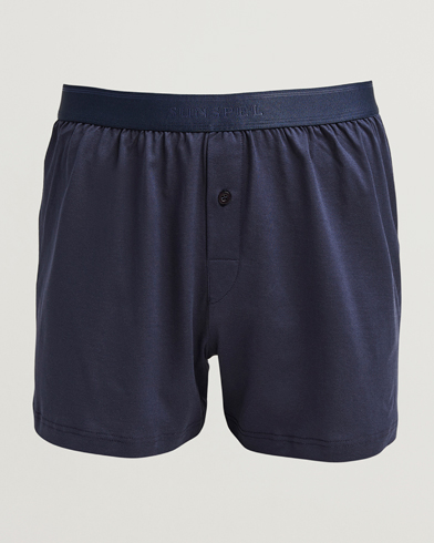 Sunspel Superfine One Button Boxer Navy – Bleu
