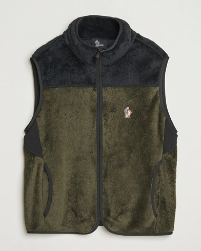 Moncler Grenoble Insulated Fleece Vest Forest Green - Taille: L - Coloeur: Vert