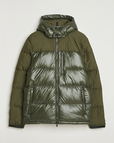 Polo Ralph Lauren Gorham Mixed Glossy Down Jacket Dark Loden – Vert