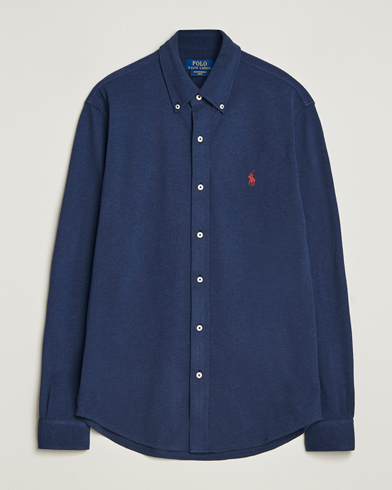 Polo Ralph Lauren Featherweight Mesh Shirt Spring Navy Heather – Bleu