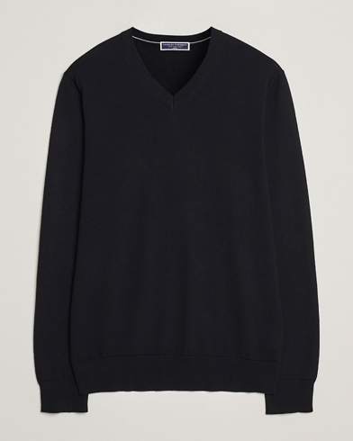 Charles Tyrwhitt Pure Merino V-Neck Jumper Black – Noir