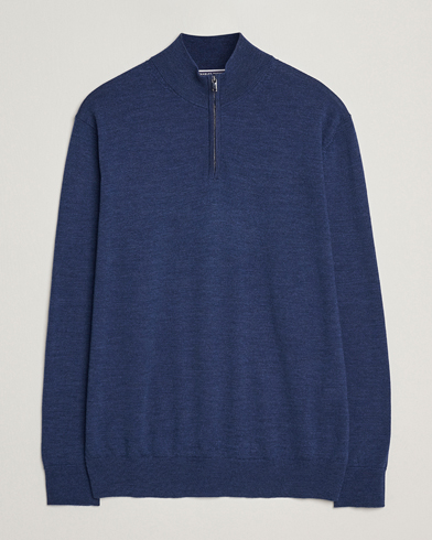Charles Tyrwhitt Pure Merino Zip Neck Jumper Ink Blue – Bleu