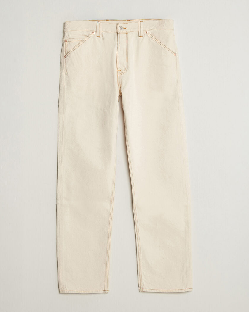 Drake's 5-Pocket Heavy Cotton Jeans Ecru – Blanc