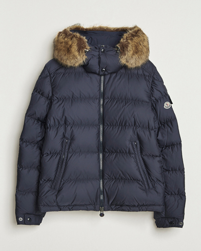 Moncler Maya Faux Fur Jacket Navy – Bleu