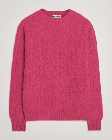Morris Brushed Cable Sweater Pink – Rose