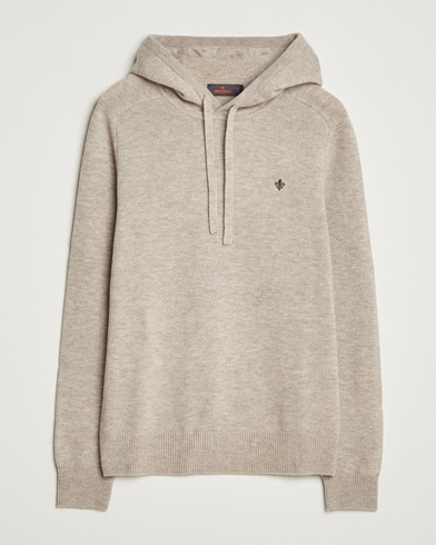 Morris Hertford Lambswool Hoodie Khaki – Beige