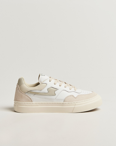 Stepney Workers Club Pearl S-Strike Leather/Suede Mix Sneaker Spring White – Blanc