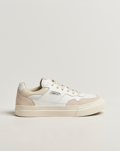 Stepney Workers Club Pearl Leather/Suede Mix Sneaker Spring White – Blanc