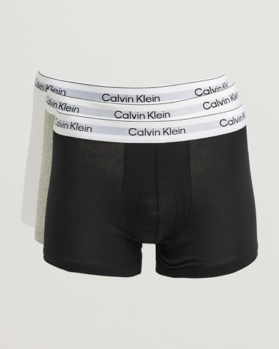 Calvin Klein 3-Pack Icon Cotton Stretch Trunk Grey/Black/White – Blanc