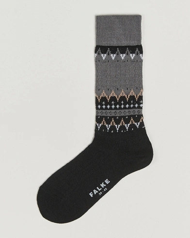 Falke Norseman Fairisle Sock Flanell Grey – Gris