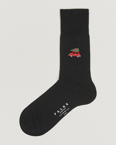Falke Airport Christmas Car Sock Black - Taille: 41-42 - Coloeur: Noir