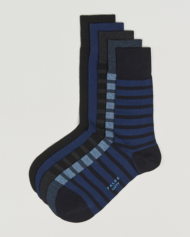 Falke Happy 5-Pack Cotton Socks Multi – Bleu