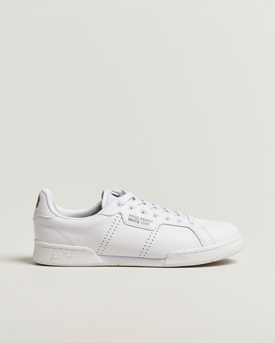 Fred Perry B722 Textured Leather Sneaker White – Blanc