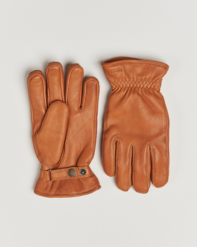 Hestra Burensvik Deerskin Wool Pile Glove Cognac – Marron