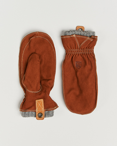 Hestra Oden Nubuck Wool Lined Mitt Cognac – Marron