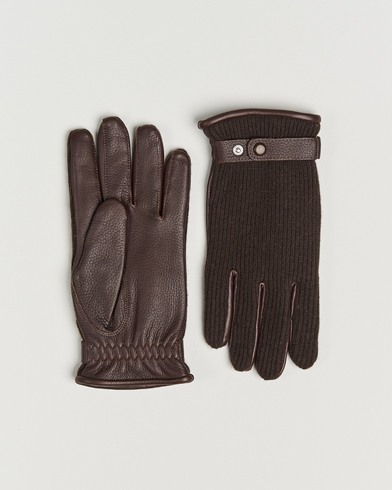Hestra Christopher Cashmere/Elkskin Glove Espresso – Marron