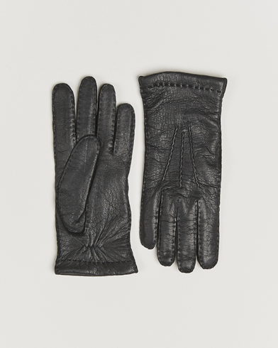 Hestra Peccary Handsewn Cashmere Lined Glove Black – Noir