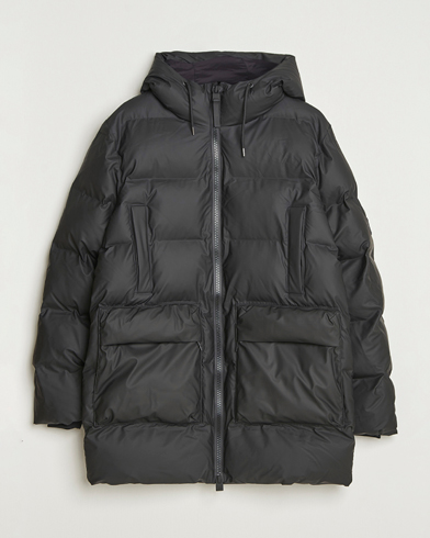 RAINS Alta Long Puffer Cargo Jacket Black – Noir