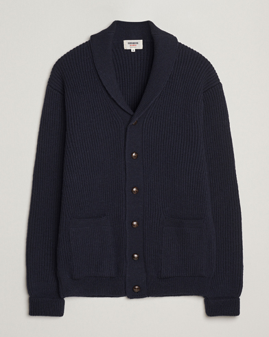 Kamakura Shirts McQueen Shawl Collar Cardigan Navy – Bleu
